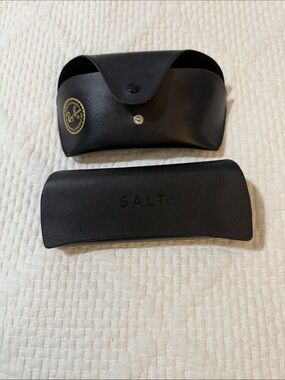 Ray-Ban Black Leather Sunglasses Case with SALT Black Hard Case